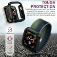 thumbnail image 3 of Aluminum Bumper Metal Case Designed for Apple Watch Series 7 /8 41mm, Rugged Protective Cover Shockproof TPU, 3 of 4