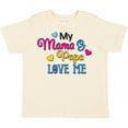 thumbnail image 3 of Inktastic My Mama and Papa Love Me with Hearts Boys or Girls Toddler T-Shirt, 3 of 5