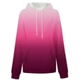 thumbnail image 3 of AnuirheiH Trendy Hoodies for Women, Casual Drawstring Gradient Print Long Sleeve Pullover XL L XXL M S Hooded Sweatshirt with Pocket, 3 of 4