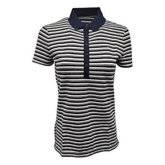 Tommy Hilfiger Womens Polo T-Shirt,Navy/White/Grey,XXS