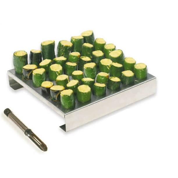 Stainless Steel 36 Hole Jalapeno Rack with Corer