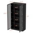 thumbnail image 3 of Oxylife 4 Tier Glass Display Cabinet with LED Lights,Black, 3 of 8