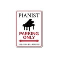 thumbnail image 2 of Pianist Parking Novelty Decor, Metal Wall Sign - 10x14 Inches, 2 of 4