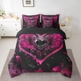 thumbnail image 2 of Feelyou Love Heart Angel Twin Bedding Sets 7pcs, Valentine's Day Couple Comforter Set, 2 of 8