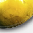 thumbnail image 3 of Designart 'Abstract Of Yellow Meeting Black' Modern Circle Metal Wall Art 29x29 - Disc of 29, 3 of 5