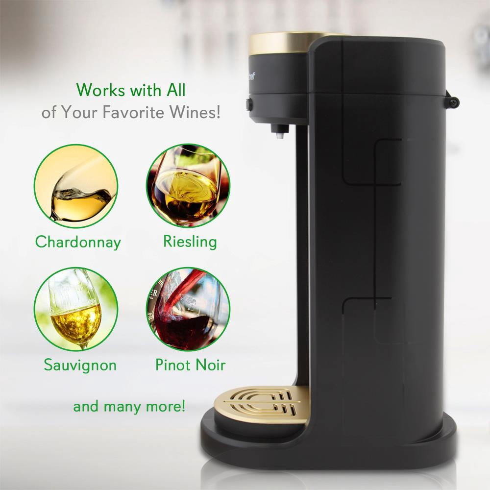 Portable Electric Automatic Wine Dispenser - Wine Aerator Pump Alcoholic Drink Server - Easy Flow, Battery Powered Liquor Operating System for Countertop, Party, Bar and More - NutriChef  PKWNARDS38