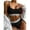Black, variant on Utoimkio Women's Bikini Sets Two Piece Swimsuit High Waisted V Neck Twist Front Adjustable Spaghetti Straps Bathing Suit for Women