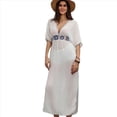 thumbnail image 2 of Vestido Floral Bordado para Mujer, , Corte Holgado, Escote en V L, 2 of 10