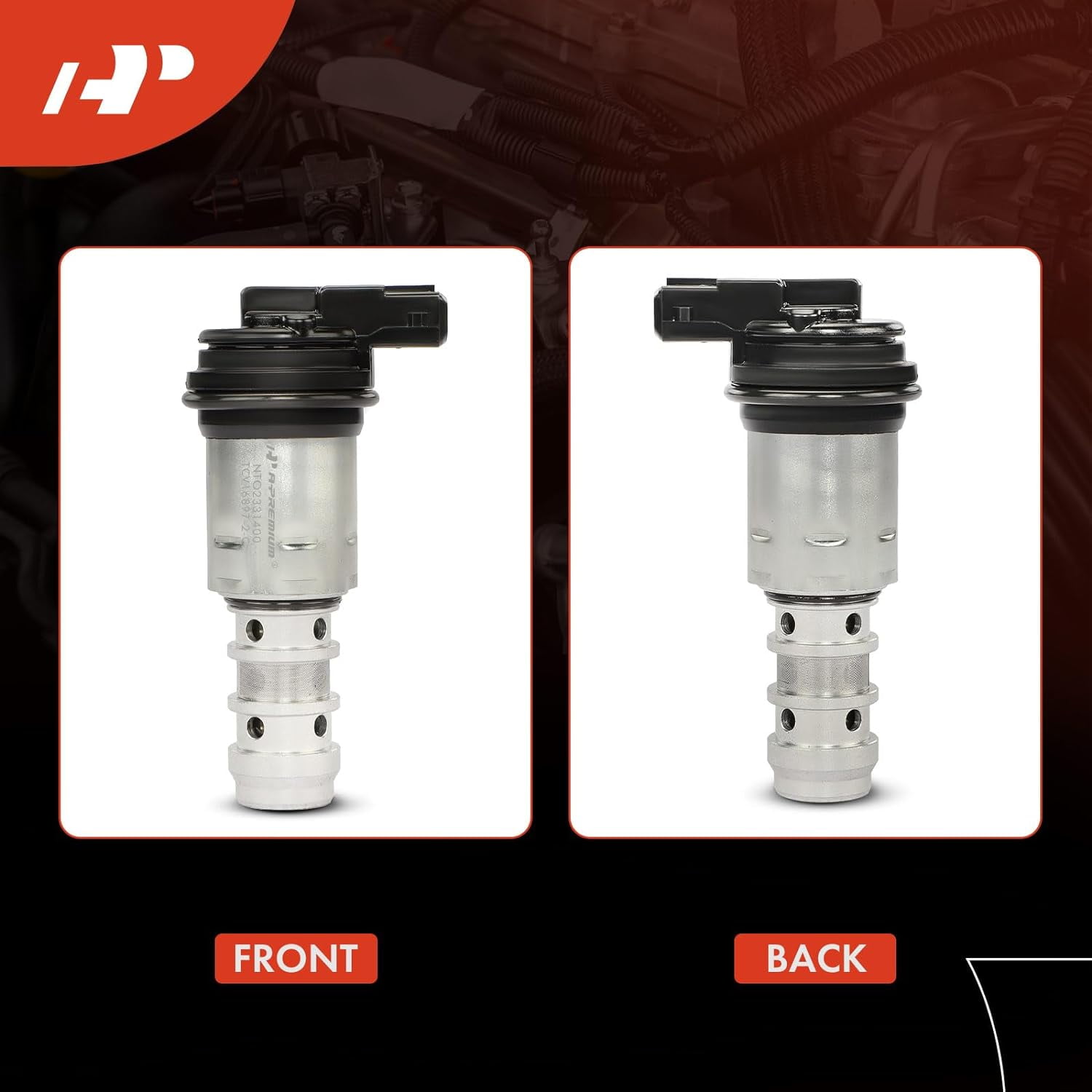 A-Premium 2-PC Intake and Exhaust Engine Variable Valve Timing (VVT) Solenoid Compatible with BMW X5 2000-2010, 545i 2004-2005, 550i 2006-2010, 650i/645Ci/745i/745Li/750i/750Li/760i/760Li/Alpina B7