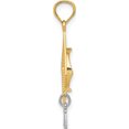 thumbnail image 3 of 14K Yellow Gold Two-Tone 3-D Graduation Cap With Moveable Tassel Pendant (25 X 17) Made In United States c4019, 3 of 6