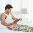 thumbnail image 4 of Uemuo Pineapple And Leaves Pattern Men's Wide Leg Palazzo Lounge Pants with Pockets Light Weight Loose Comfy Casual Pajama Pants-X-Large, 4 of 9