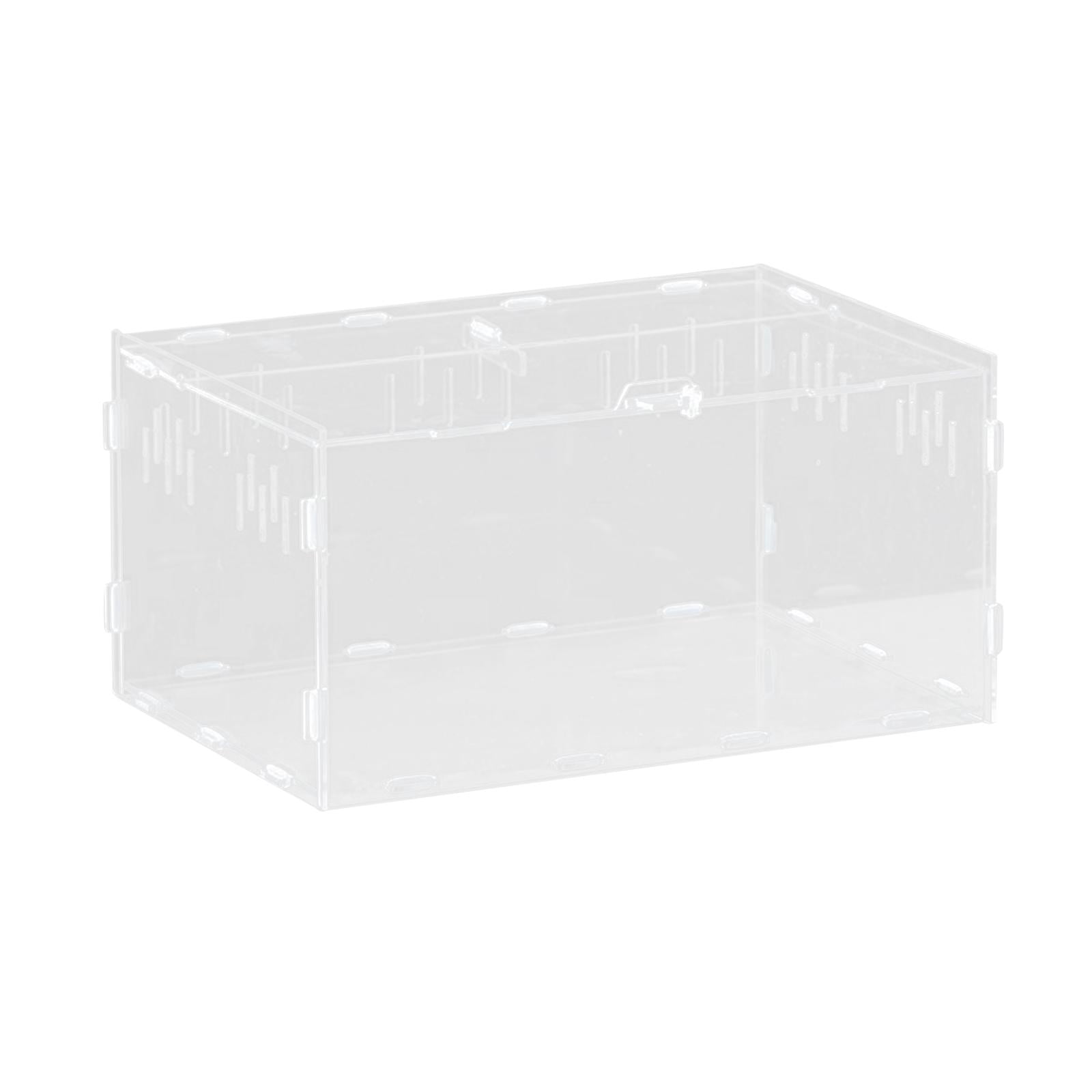 Fzaqwen Reptile Breeding Box Acrylic Snake Cage Tank with Basin Animal Habitat Hatching Case Turtle Transport Container Pet Houses Suitable for Home Use Repti 30x20x15cm
