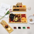 thumbnail image 5 of stusgo 16" Cheese Board Set of 17, 3-in-1 Premium Cheese Board Gift Set - Charcuterie Board and Knife Set Comes with Mixing Bowl, Knife Set, 5 of 9