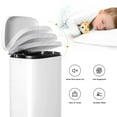 thumbnail image 6 of Arlopu 30 Liter / 8 Gallon Stainless Steel Trash Can with Lid, Rectangular Step On Kitchen Garbage Can, White Rubbish Bin, 6 of 7