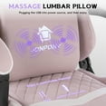 thumbnail image 6 of JONPONY Big and Tall Gaming Chair, Computer Chair with Footrest and Massage Lumbar Support, Height Adjustable Game Chair with Headrest and Swivel Seat，PINK, 6 of 11