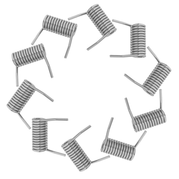 BESTYASH Hinge Spring Plated Silver Stainless Steel Autoclosing Door Tension Spring 10Pcs