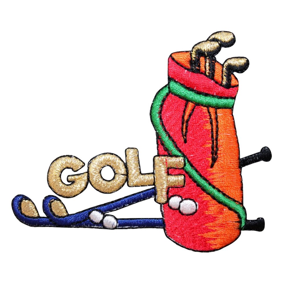 ID 1520 Golfer Club Bag Patch Sports Equipment Ball Embroidered Iron On