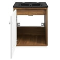 thumbnail image 5 of Modway Transmit 18" Wall-Mount Bathroom Vanity in Walnut Black, 5 of 10