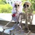 thumbnail image 3 of XGFHYJEH Halloween Decorations Decor, Halloween Skeleton Plastic Human Skull Pendant Foldable Decoration, 3 of 7