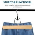 thumbnail image 6 of BagDream 12 Pack Wooden Pants Hangers with Clips, Smooth Finish Solid Wood Non Slip Skirt Hangers Jeans Slack Clamp Hanger, Natural, 6 of 8