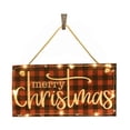 thumbnail image 2 of Fiudx Decoraciones navideñas para interiores Letreros de madera para colgar en la puerta con luces para Navidad, para interiores y exteriores, 2 of 7