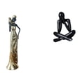 thumbnail image 1 of Escultura Abstracta De Dama Tribal Africana, Figura Decorativa Moderna, Adorno Coleccionable Ligero Para Sala De Estar, Hoteles, Decoración Del Hogar., 1 of 8