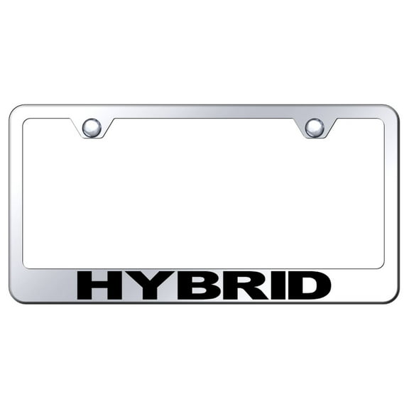 Hybrid Laser Etched Logo Stainless Steel License Plate Frame (Chrome)