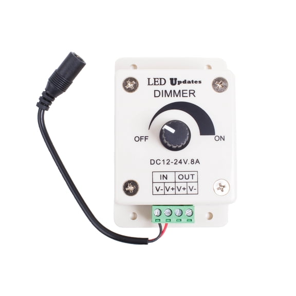LEDupdates LED Light Dimmer with DC connector cable great for Make Up Mirror LED Light