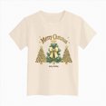 thumbnail image 5 of NOLDARES Kids Christmas Shirt Girls Boys Merry Christmas Tshirt Xmas Tree Short Sleeve Tops Xmas Gifts Christmas Party Outfits(D107-Beige), 5 of 6