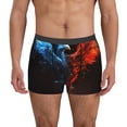 thumbnail image 1 of Balery Red And Blue Fire Bird Calzoncillos bóxer para hombre, ropa interior de algodón suave y transpirable con cinturilla de nailon-Medium, 1 of 5