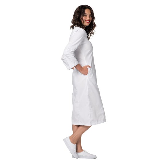 Adar Universal Scrub Dress For Women - Embroided Collar Dress