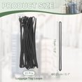thumbnail image 2 of Uxcell Luggage Tag Loops, Luggage Straps Worm Loops - Fitting For Bag Tags - Suitcase Label - ID Card Black, 2 of 7