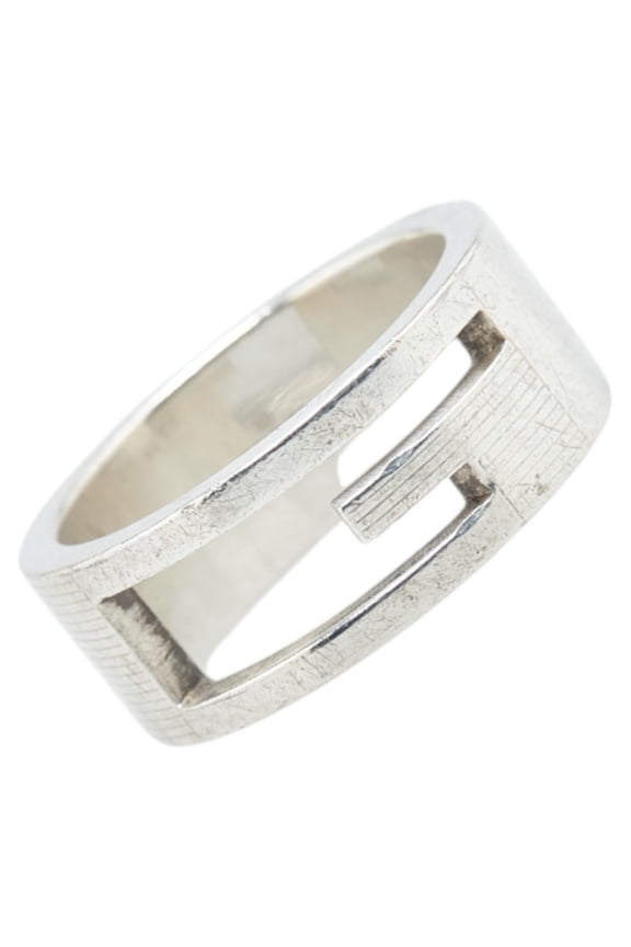 Pre-Owned Gucci Branded G Ring, SV925 Silver, Women's, GUCCI