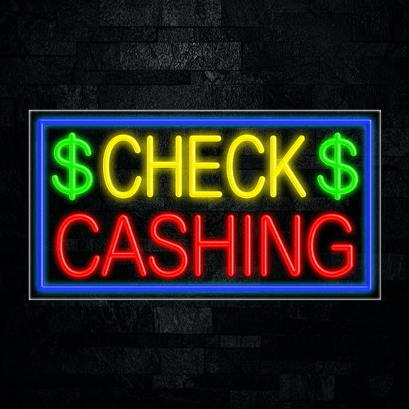 Check Cashing-LED Neon Sign 33"L x 18"H #31276