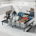 thumbnail image 1 of Escurridor de platos grande y extensible de acero inoxidable SUNLY, 1 of 8