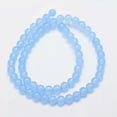 thumbnail image 2 of U8MO 5 Strd 6mm Round Natural Dyed Malaysia Jade Stone Beads Smooth Tiny Loose Spacer-Light Sky Blue, 2 of 2