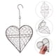 thumbnail image 5 of Maceta colgante de pared con forma de corazón, de hierro forjado, con estante para decoración del hogar, 5 of 7