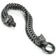 thumbnail image 4 of Pulsera de acero inoxidable para hombre con cabeza de lobo y eslabones franco con cierre de anillo de resorte, 4 of 5
