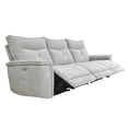 thumbnail image 3 of Lexicon Tesoro 3-Piece Modern Wood & Fabric Sofa in Mist Gray, 3 of 8