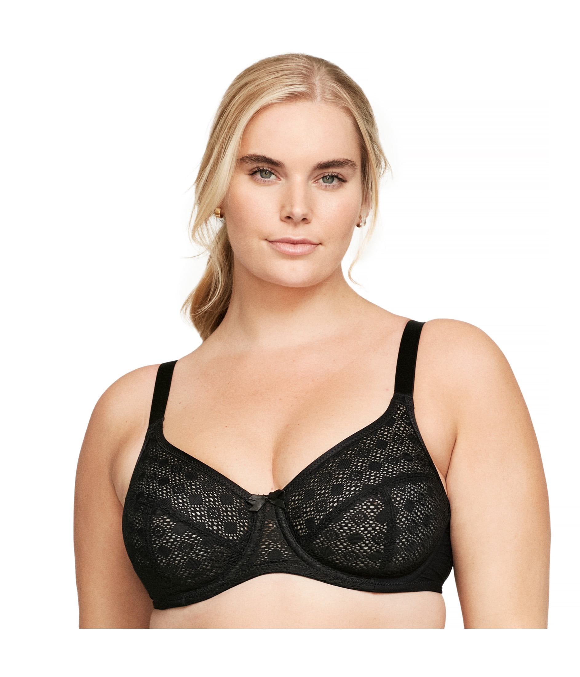 Glamorise Lace Comfort WonderWire Underwire Bra 9855 (Women's & Women's Plus)