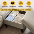 thumbnail image 6 of Pingliang Home Living Room Furniture Set,Sectional Sofa with Storage Ottoman and Loveseat,Modern 3 Seat Couch L Shaped Sofa with Storage Pockets,Modern 5 Seater Set for Living Room Apartment APT, 6 of 7