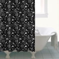 thumbnail image 4 of Black White Halloween Skull Pattern Shower Curtain 84"x72" ,Bathroom Decorative Shower Curtains Set with 12 Hooks,Modern Waterproof Washable Shower Curtain, 4 of 6