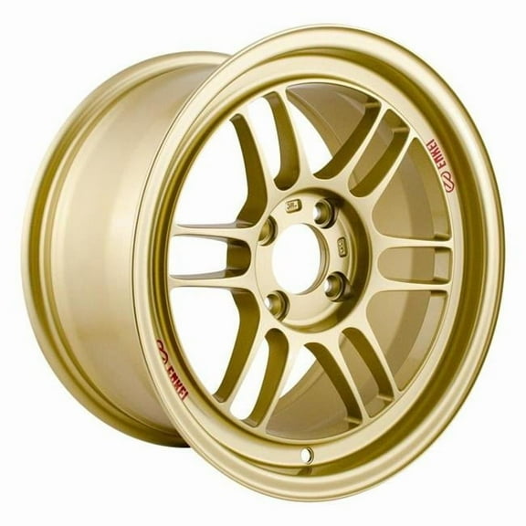 15 x 8 in. RPF1 4 x 100 Bolt Pattern 28 mm Offset 75 mm Bore Gold Wheel