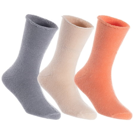 

Lian LifeStyle Fantastic Children s 3 Pairs Wool Crew Socks Super Comfortable Soft Adorable and Durable LK0601 Size 0M-6M (Grey Beige Orange)