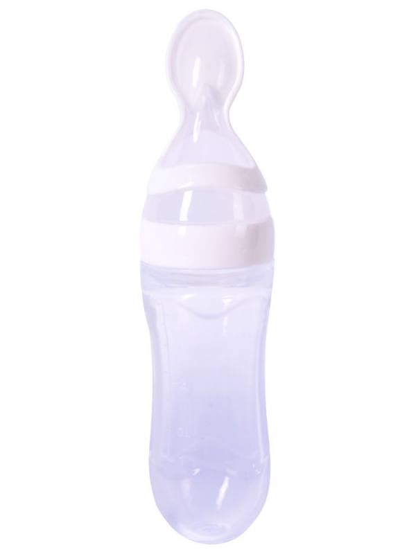 Lavaport 1pcs Newborn Baby Squeezing Feeding Bottle Silicone