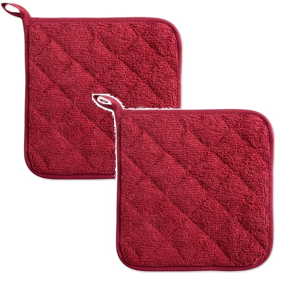 ACDANC 7 X 7"es Pot Holders for Kitchen Heat Resistant Pot Holders Sets Oven Hot Pads Terry Cloth Pot Holders (Size: 18x18cm/7 X 7"),Grey 2PCS