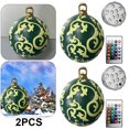 thumbnail image 1 of 2 Uds 60cm Inflable Navidad PVC Brillo Fiesta Nuevo () Verde, 1 of 5