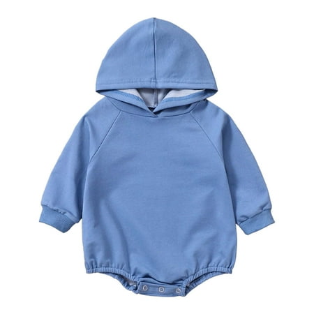 

Baby Boys Bodysuit Body Suit Girls Dance Baby Girls Boys Solid Autumn Long Sleeve Hooded Romper Bodysuit Clothes New Born Clothes Girl