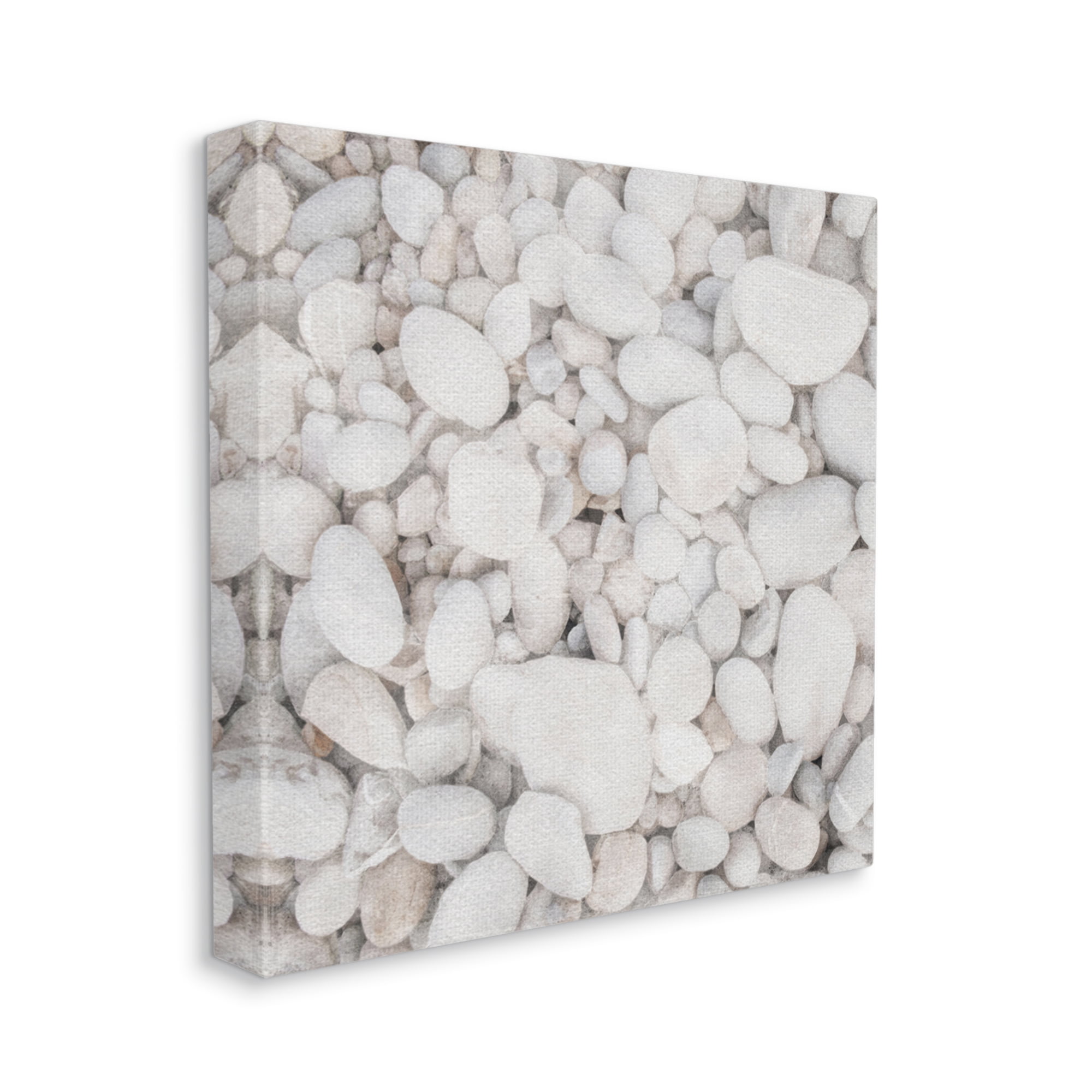Stupell Industries Grey Beach Pebbles Nature Painting Gallery Wrapped Canvas Print Wall Art, 30 x 30