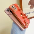 thumbnail image 5 of Dteck Strap Case for iPhone 14 6.1", Luxury Plating Shockproof Flexible TPU with Love Heart Chain Bracelet Hand Strap Girl Women Phone Protective Cover Case for Apple iPhone 14 6.1-inch 2022, Blue, 5 of 8